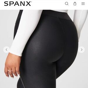 SPANX Shiny Black Leggings